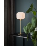Scandinavian style table lamps - Markslojd SOBER Table Small 1L Brass/White 108120 - product 2