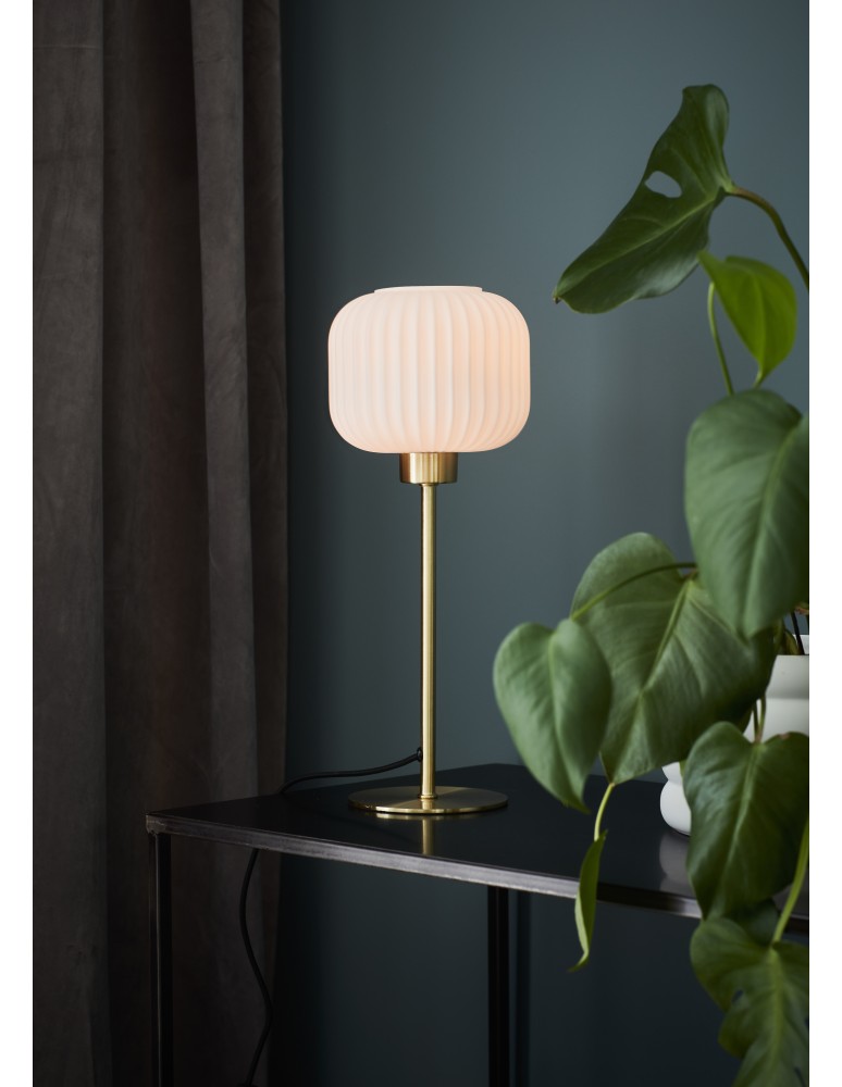 Scandinavian style table lamps - Markslojd SOBER Table Small 1L Brass/White 108120 - product kolory-swiatla.pl 2