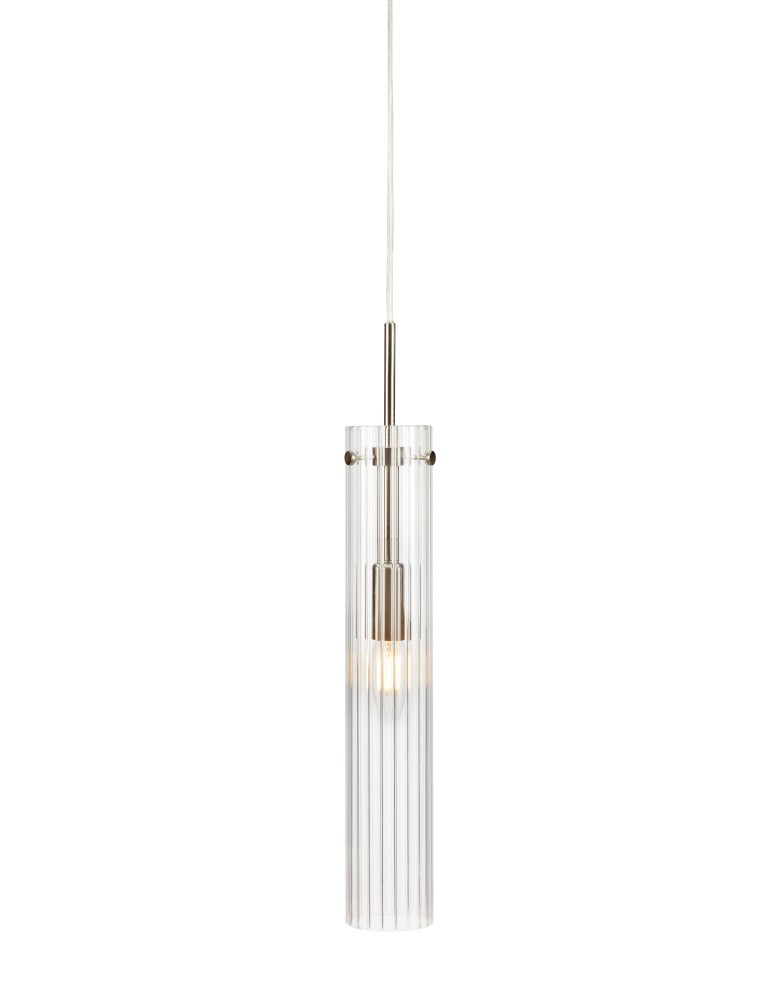 Pendant lamps - Markslojd TUBO Hanging 1L Steel/Transparent 108112 - product kolory-swiatla.pl 1