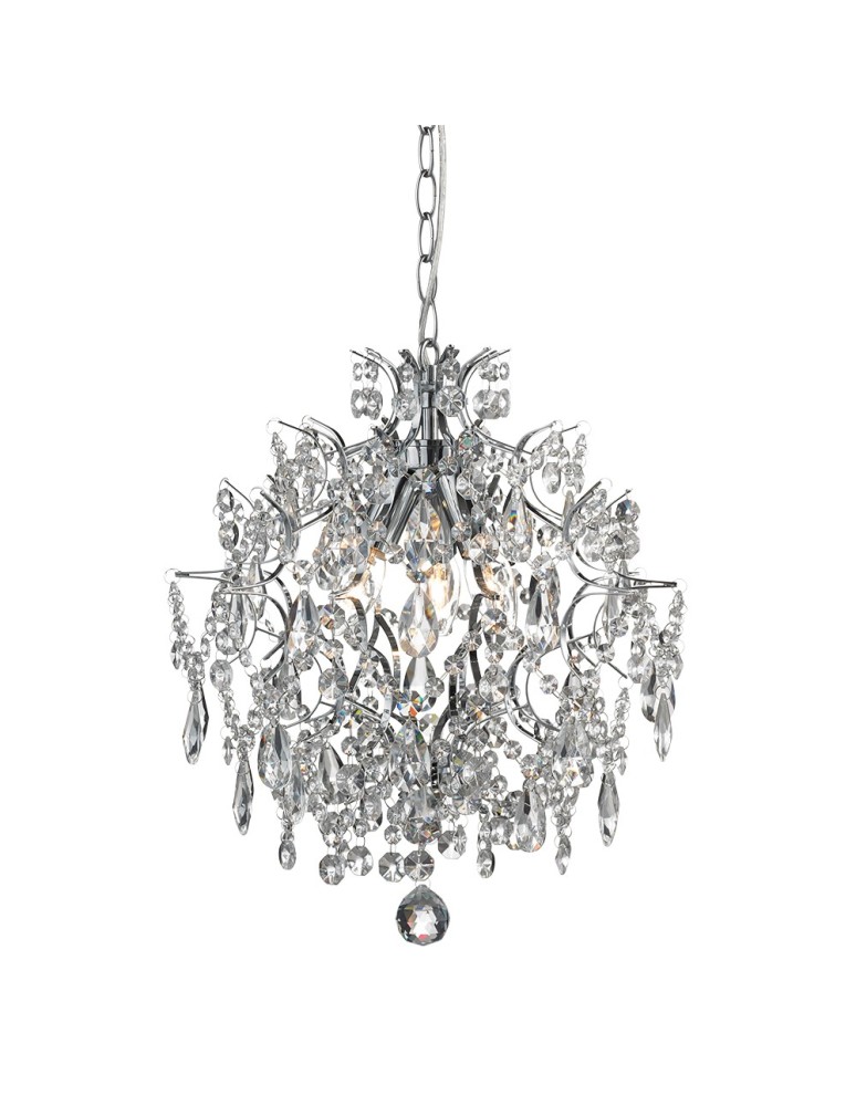 Glamour chandeliers - Markslojd HÄRINGE Pendant 3L Chrome/MC 104787 - product kolory-swiatla.pl 1