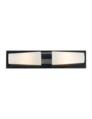 Markslojd BRASTAD Wall lamp 2L Black/White IP44 107616