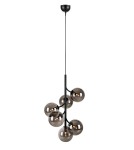 Pendant lamps spheres - Markslojd CALLISTO Pendant 6L Black/Smoky 108108 - product 1