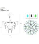 Glamour chandeliers - Maxlight Arwena 80 cm P0418 Pendant Lamp. - product 3