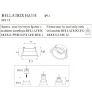 Flush-mounted hermetic lamps - Maxlight Bellatrix Bath Recessed Luminaire White IP54- Without LED Light Module H0112 H0113. - product 4