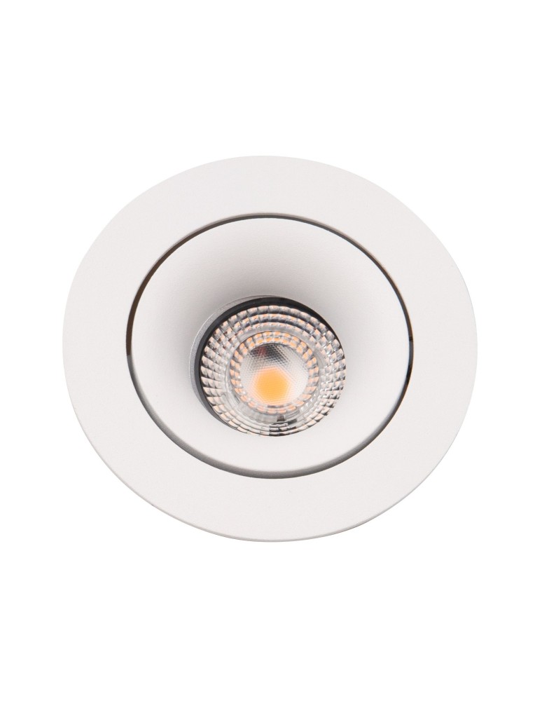 Flush-mounted lamps - pendants - Maxlight Bellatrix Tilted White Recessed Luminaire - Without LED Light Module H0112 H0117. - product kolory-swiatla.pl 2