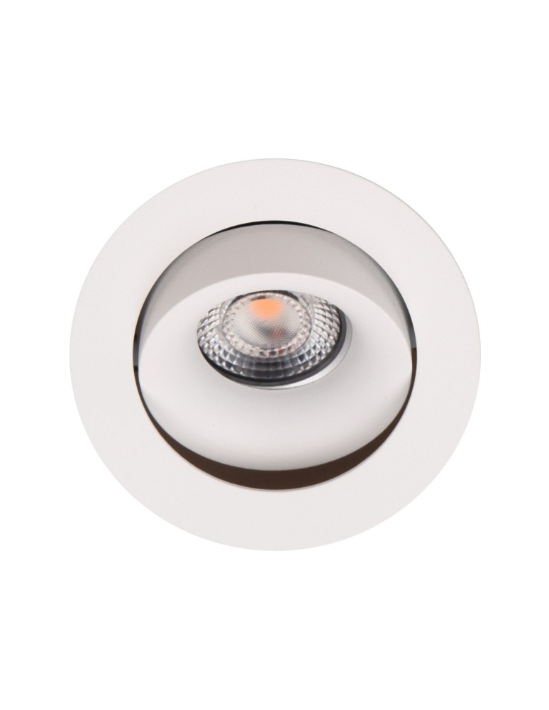 Flush-mounted lamps - pendants - Maxlight Bellatrix Tilted White Recessed Luminaire - Without LED Light Module H0112 H0117. - product kolory-swiatla.pl 1