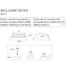 Flush-mounted lamps - pendants - Maxlight Bellatrix Tilted White Recessed Luminaire - Without LED Light Module H0112 H0117. - product 4