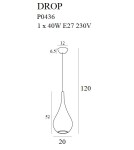 Pendant lamps - Maxlight Drop Pendant 1xE27 Matte Gold P0436 - product 4