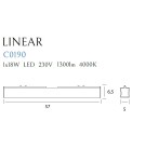 Modern ceiling lamps - Maxlight Linear Black 18W 4000K Ceiling Lamp C0190. - product 3