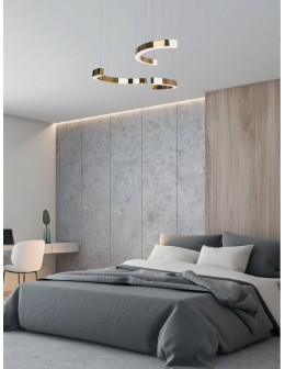 Maxlight Lampa Wisząca Lotus 40W Złota Ściemnialna P0394D - produkt 2