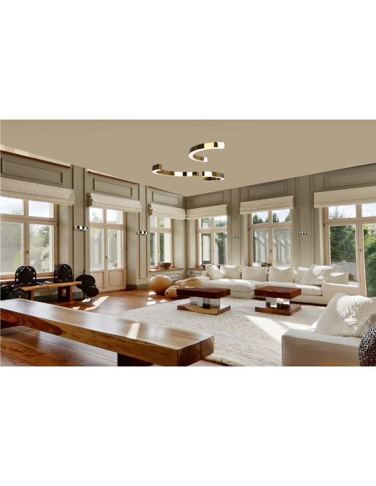 LED pendant lamps - Maxlight Lotus 40W Gold Dimmable P0394D Pendant Lamp. - product kolory-swiatla.pl 3