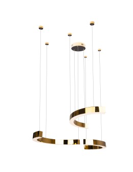 Maxlight Lampa Wisząca Lotus 40W Złota Ściemnialna P0394D