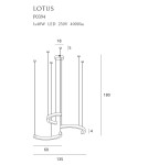 LED pendant lamps - Maxlight Lotus 40W Gold Dimmable P0394D Pendant Lamp. - product 4