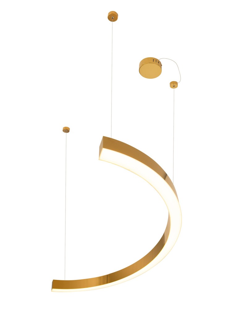 LED pendant lamps - Maxlight Lotus 33W Gold Dimmable P0422D Pendant Lamp. - product kolory-swiatla.pl 2