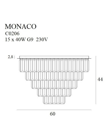 Maxlight Plafond Monaco Gold Ø 60 cm C0206 - product 2