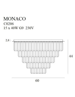 Maxlight Plafon Monaco Złoty Ø 60 cm C0206 - produkt 2