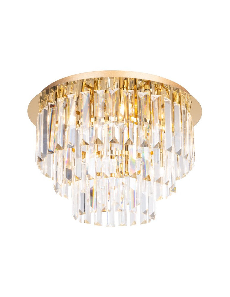 Ceiling lamps with crystals - Maxlight Plafond Monaco Gold Ø 42 cm C0205 - product kolory-swiatla.pl 1