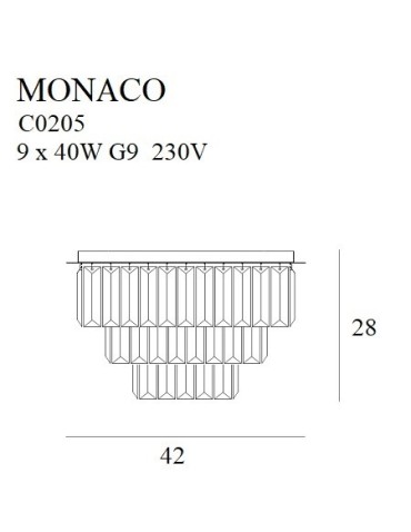 Maxlight Plafond Monaco Gold Ø 42 cm C0205 - product 2