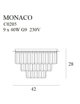 Maxlight Plafon Monaco Złoty Ø 42 cm C0205 - produkt 2