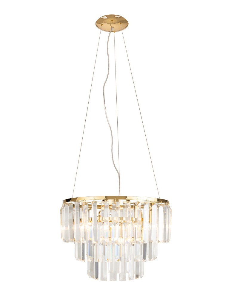 Pendant lamps - Maxlight Monaco Pendant Lamp Gold Ø 42 cm P0423 - product kolory-swiatla.pl 1