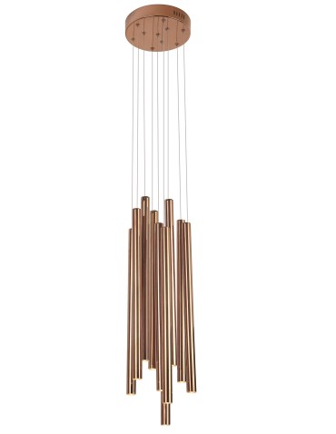 Maxlight Organic 10X1 Copper Small Dimmable P0205D Pendant Lamp.