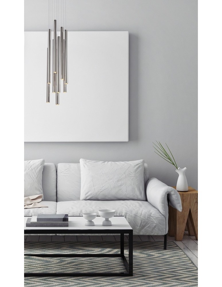 Icicle pendant lamps - Maxlight Organic 10X Small Dimmable Chrome P0206D Pendant Lamp. - product kolory-swiatla.pl 2