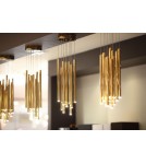 Icicle pendant lamps - Maxlight Organic 10X Gold Small Dimmable P0265D Pendant Lamp. - product 4