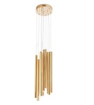 Icicle pendant lamps - Maxlight Organic 10X Gold Small Dimmable P0265D Pendant Lamp. - product 1