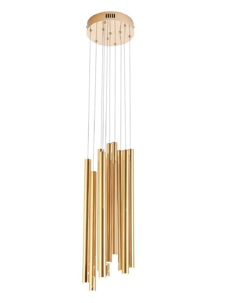 Icicle pendant lamps - Maxlight Organic 10X Gold Small Dimmable P0265D Pendant Lamp. - product kolory-swiatla.pl 1