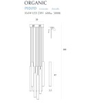 Icicle pendant lamps - Maxlight Organic 10X Gold Small Dimmable P0265D Pendant Lamp. - product 6