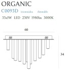 Modern ceiling lamps - Maxlight Plafond Organic 33X1 Copper Dimmable C0093D. - product 3