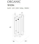 Tube wall lamps - Maxlight Wall lamp Organic Black Dimmable W0286D - product 3