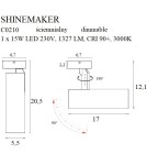 LED headlights - Maxlight Shinemaker Ceiling Lamp Black- Dimmable C0210. - product 8