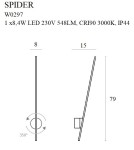 Designer wall lamps - Maxlight Wall lamp Spider Gold W0297 - product 2