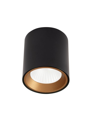 Maxlight Tub Round Ceiling Lamp Black + Gold Ornamental Ring RC0155/C0156 Gold C0211