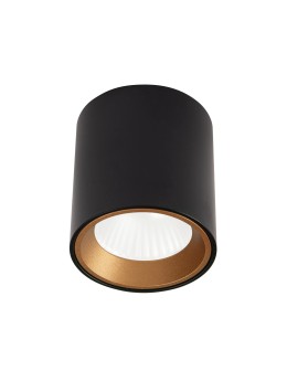 Maxlight Lampa Sufitowa Tub Okrągły Czarny + Pierścień Ozdobny Złoty RC0155/C0156 Gold C0211
