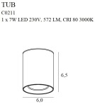 LED ceiling luminaires - Maxlight Tub Round Ceiling Lamp Black + Gold Ornamental Ring RC0155/C0156 Gold C0211 - product 3