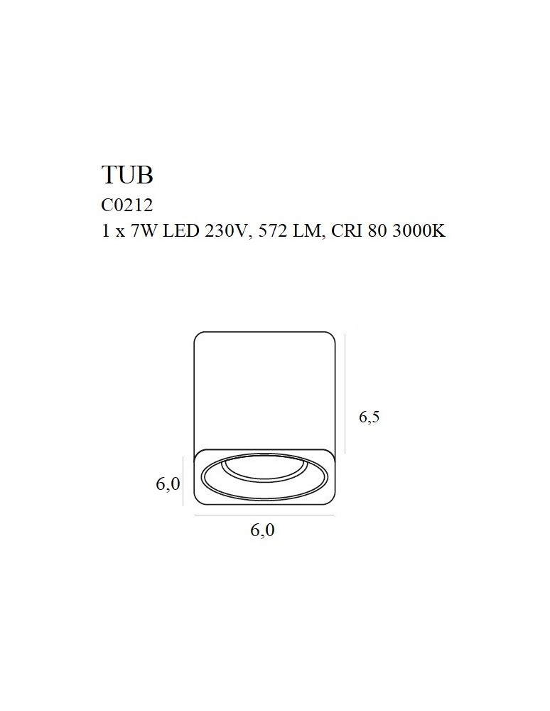 LED ceiling luminaires - Maxlight Tub Square Ceiling Lamp Black + Gold Decorative Ring RC0155/C0156 Gold C0212. - product kolory-swiatla.pl 2