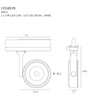 Lamps for 3-phase busbars - Maxlight Charon for three-phase busbar White 15W LED 1327lm 3000K S0013 - product 3