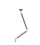 Pendant lamps with lampshade - Azzardo ZYTA S PENDANT LAMPBODY BK/GO 1xE27 Ceiling Arm Moving Without Lampshade Black Gold AZ4189 - product 1