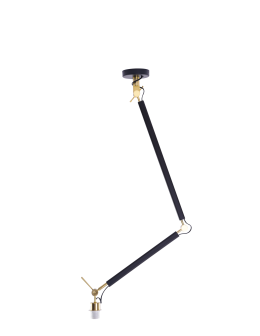 Azzardo ZYTA S PENDANT LAMPBODY BK/GO 1xE27 Ceiling Arm Moving Without Lampshade Black Gold AZ4189