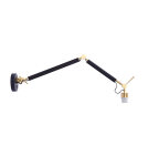 Cantilever wall lamps - Azzardo ZYTA S WALL LAMPBODY BK/GO 1xE27 Wall Arm Moving Without Lampshade Black Gold AZ4190 - product 1