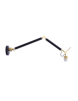 Azzardo ZYTA S WALL LAMPBODY BK/GO 1xE27 Ścienna Ramię Ruchome Bez Abażuru Czarny Złoty AZ4190