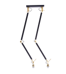 Double pendant lamps - Azzardo ZYTA 2 S PENDANT LAMPBODY BK/GO 2xE27 Ceiling Mounted Moving Arms Without Lampshades Black Gold AZ4191 - product 1