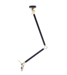 Pendant lamps with lampshade - Azzardo ZYTA M PENDANT LAMPBODY BK/GO 1xE27 Ceiling Arm Moving Without Lampshade Black Gold AZ4192 - product 1