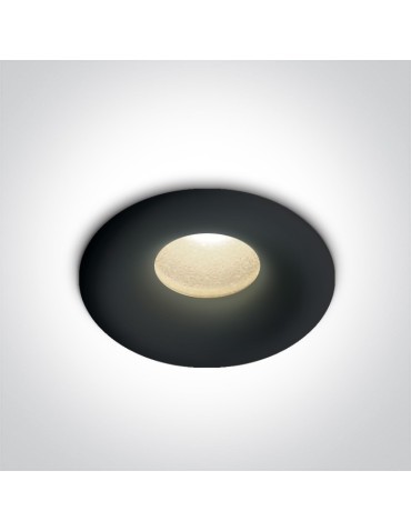 One Light Kamari IP44 black LED ceiling drain