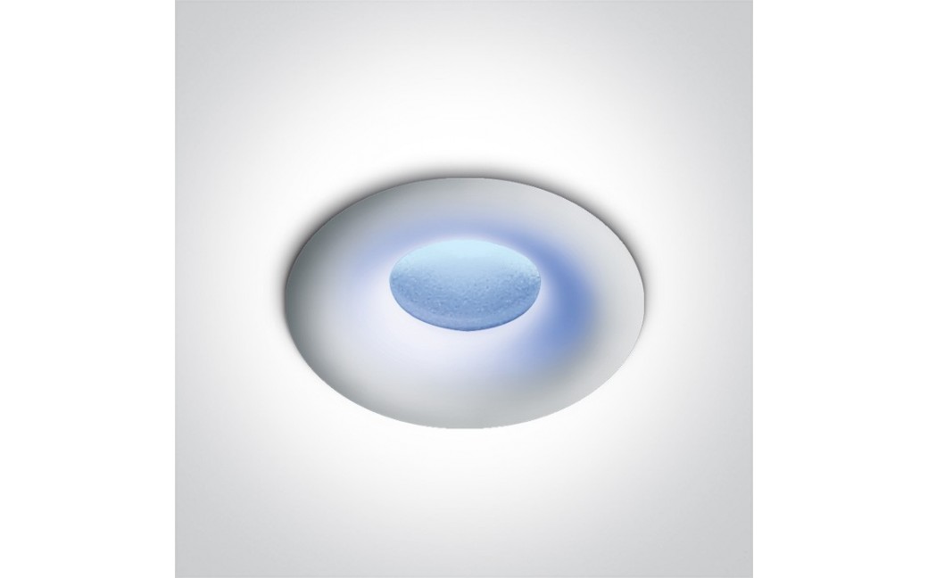 One Light Wpust sufitowy biały LED Kamari niebieskie światło IP44