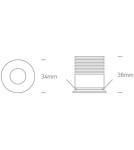 Flush-mounted hermetic lamps - One Light LED ceiling drain white Engomi IP44 - product 3