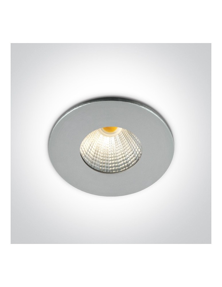 Flush-mounted lamps - pendants - One Light LED fixed aluminum drop inlet Kato 10103B/AL/W - product kolory-swiatla.pl 1