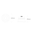 Flush-mounted lamps - pendants - One Light LED fixed aluminum drop inlet Kato 10103B/AL/W - product 2